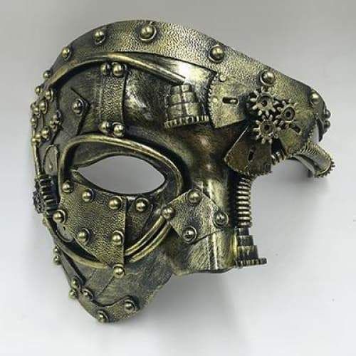 A Steampunk Half Mask on the theme of the Phantom of the Opera. In a steampunk uchrony the opera songs would be replaced by a more modern and noisy style! Item type: Steampunk mask Gender: Unisex Material: Plastic Special use: Cosplay & Steampunk costume Explore the Steampunk masks collection and choose your look: plague doctor, dieselpunk soldier, majestic Venetian, gothic nobleman or post-apo punk. Create an original costume without any limits! Help yourself with other Steampunk accessories to Punk Costume Halloween, Phantom Masquerade, Phantom Mask, Punk Costume, Mask Ball, Action Figures Anime, Mode Steampunk, Steampunk Mask, Halloween Party Costume