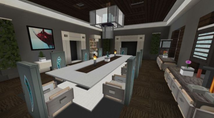 Five Awesome Minecraft Dining Rooms For Inspiration Minecraft Dining Room Ideas, Minecraft Dining Table, Dining Room Minecraft, Minecraft Living Room Design, Minecraft Dining Room, Living Room Minecraft, Big Minecraft Houses, Minecraft Living Room, Minecraft House Decor