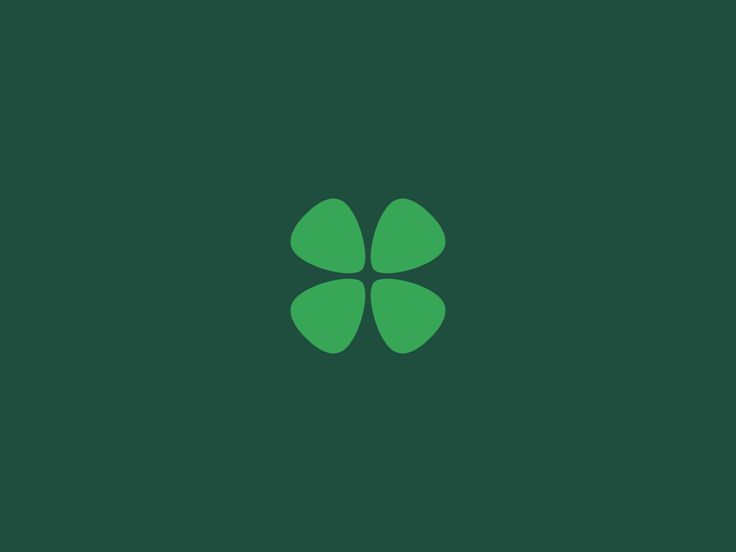 the four leaf clover logo on a green background