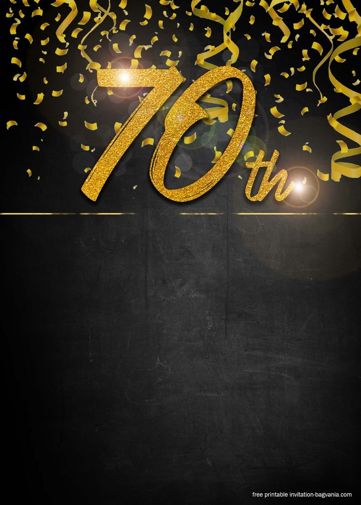 70Th Birthday Templates Free