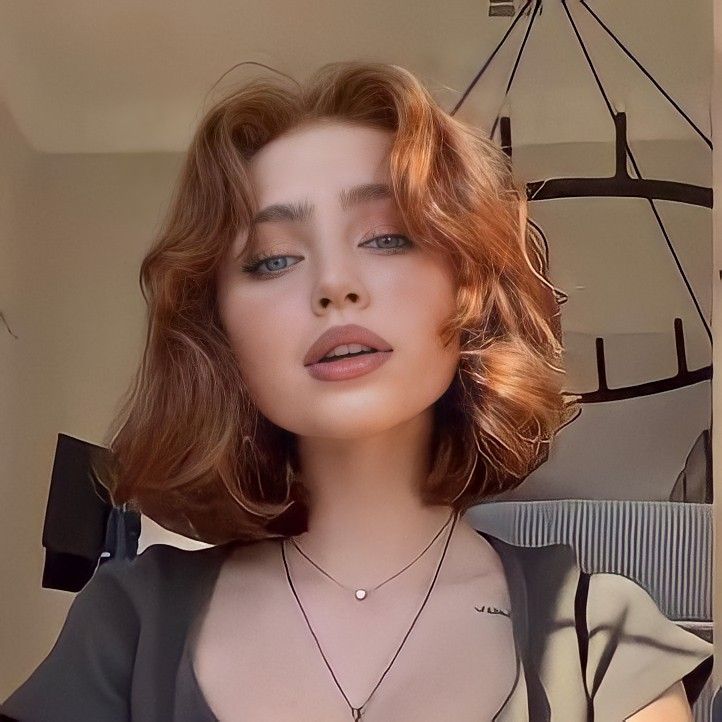 Cute Haircuts For Thick Hair Short, Light Ginger Short Hair, Haircuts For Gingers, Ginger Hair Short Hair, Short Aesthetic Haircuts, Short Ginger Hair Aesthetic, Died Short Hair, Short Hair Ginger, Ginger Hair Short