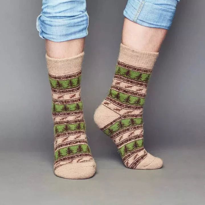 These socks will bring out the woodsman in you with their forest colors and rustic design. You can almost smell the smoke from your campfire, hear the cry of a hawk searching for prey, and feel the power of nature. Perfect for hunting, fishing, skiing, or just relaxing at home, these woolen socks are made to keep a man warm and comfortable no matter where you are. Siberia Spirit's amazing properties are ultra warm, odor resistant, wick moisture, and ideal thermoregulator. Also are great for arou Camping Socks, Nordic Forest, The Woodsman, Forest Colors, Sleeping Socks, Camp Socks, Thick Wool Socks, Woolen Socks, Forest Color