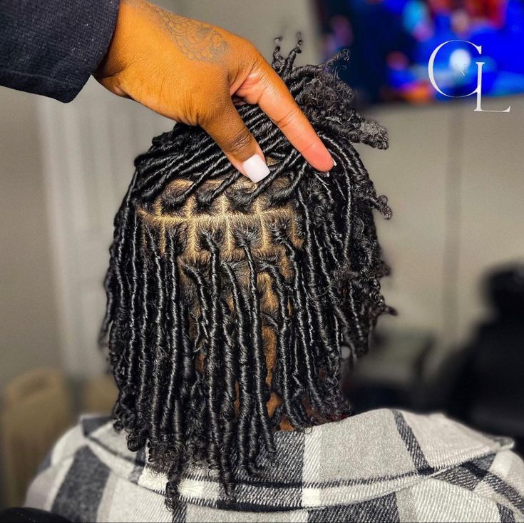 Starter locs started with Comb Coils. Size Medium Coil Locs Starter Styles, Starter Locs On Permed Hair, Natural Starter Locs Black Women, Female Starter Locs Natural Hair, Starter Locs Method, Starter Coils Locs, Starter Locs For Black Women, Starter Locs On Black Women, Starter Locs Middle Part