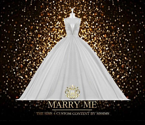 Marry Me Gown from MSSIMS | Sims 4 wedding dress, Sims 4, Bridesmaid