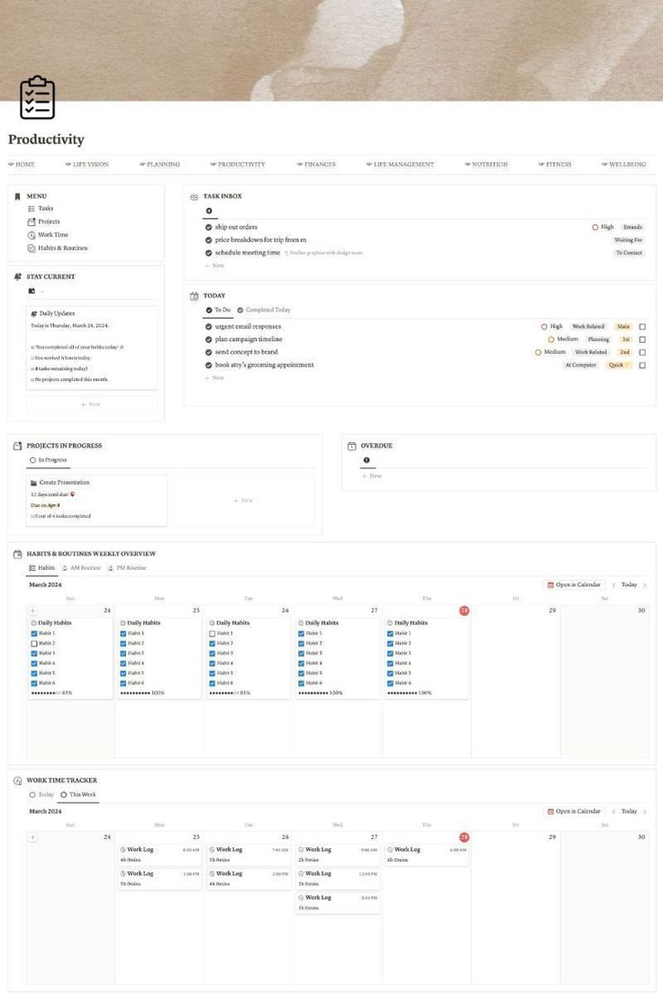 Ultimate Notion Life Planner Template: A Productivity & Task Management System for Busy People not bookplanner #hourlyplanner #green_aesthetic_notion.