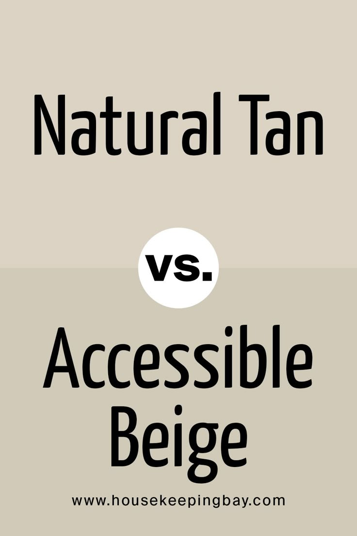 the words natural tan and accessible beige