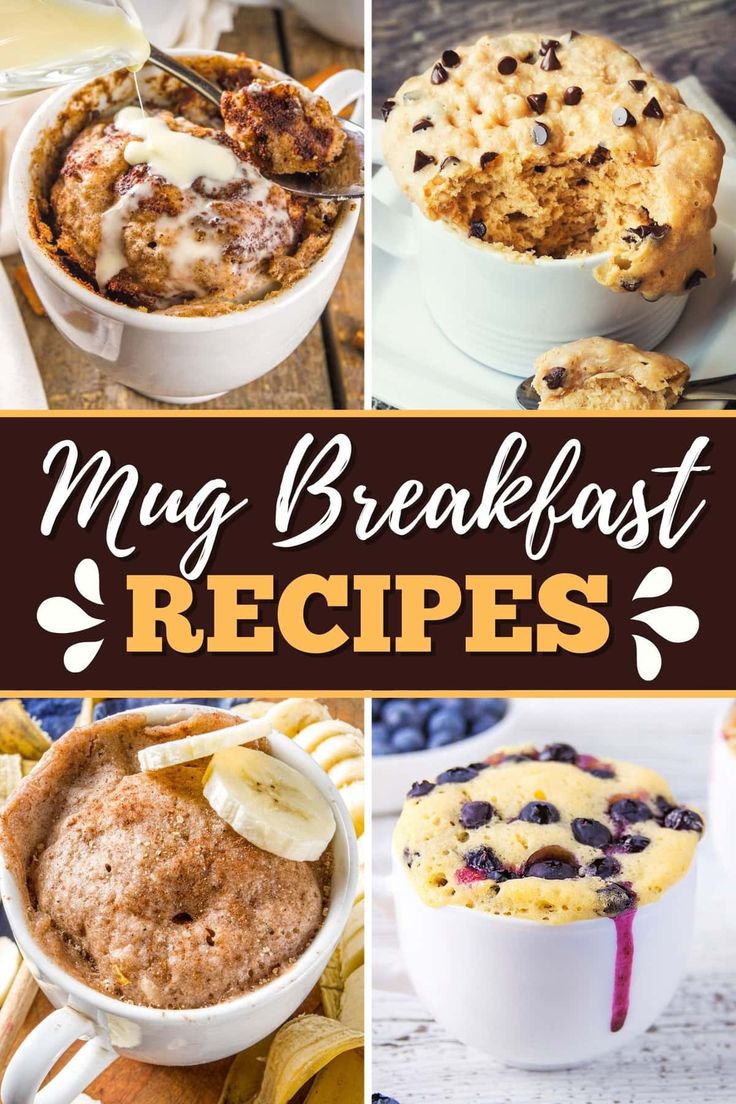 many breakfast dishes are shown with the words,'my breakfast recipes'above them