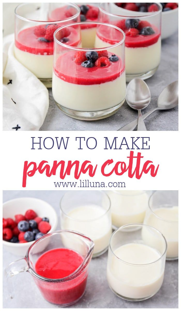 how to make panna cota with berries and milk