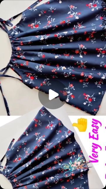 an image of a woman's swimsuit with flowers on it and the instructions to make