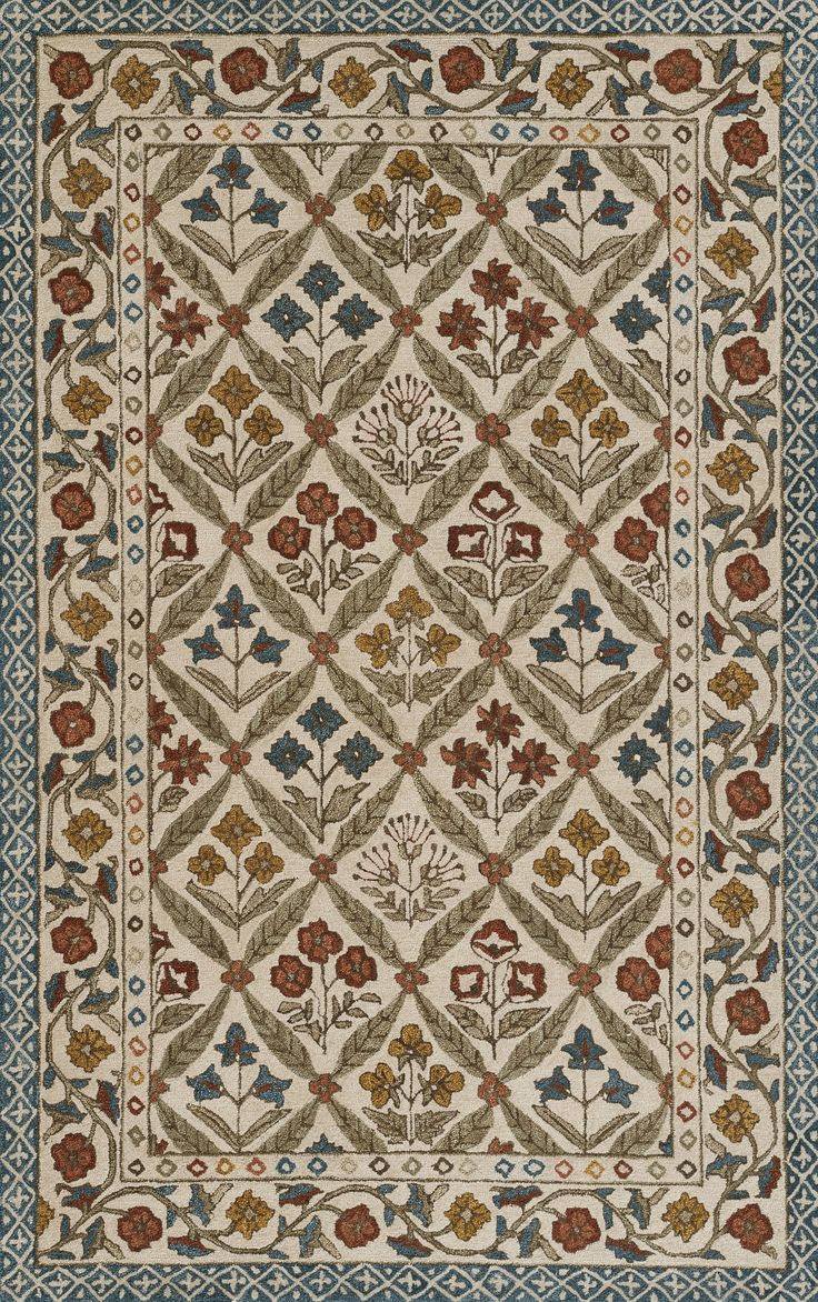 Momeni Cotswold COT-1 Traditional / Oriental Area Rugs | Rugs Direct Indian Traditional Pattern, Indian Textile Patterns, Block Print Pattern Design, Desi Patterns, Indian Fabric Prints, Rug Layouts, Indian Textile Prints, Desi Collage, Indian Pattern Design