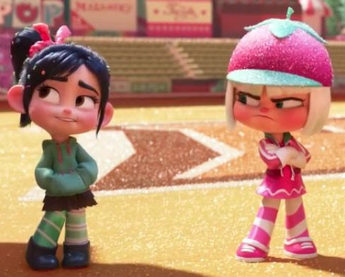 Iconic Duo Cartoon Characters, Best Duo Characters, Iconic Character Duos, Iconic Duo Characters, Vanellope X Taffeta, Vanellope Pfp, Duos Characters, Short Characters, Best Friend Cartoon Characters