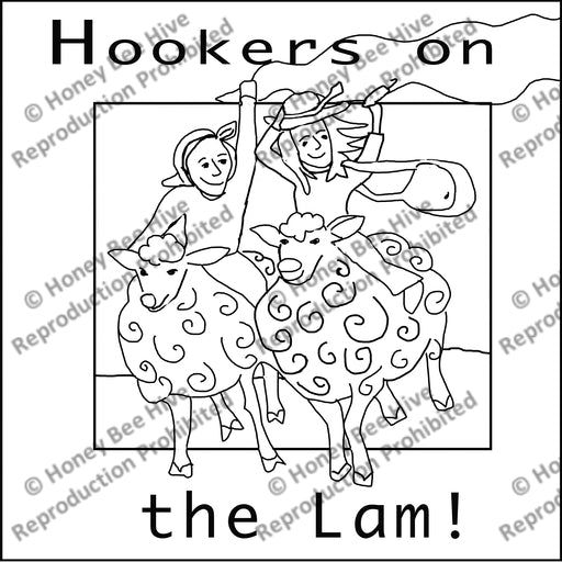 Hookers on the Lam, rug hooking pattern Rug Hooking Pattern, Honey Bee Hives, Monks Cloth, Rug Hooking Patterns, Rug Hooking, Bee Hive, Honey Bee, Printed Rugs, Pattern Design