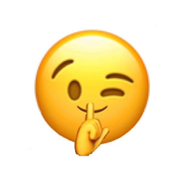 an emoticive smiley face with one finger on its nose and the other hand under it's chin