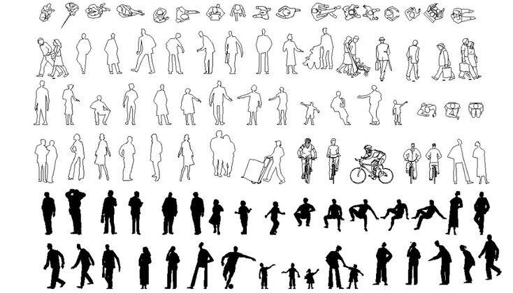 People Shadow Blocks Free DWG File - Cadbull | Drawing people, Shadow ...