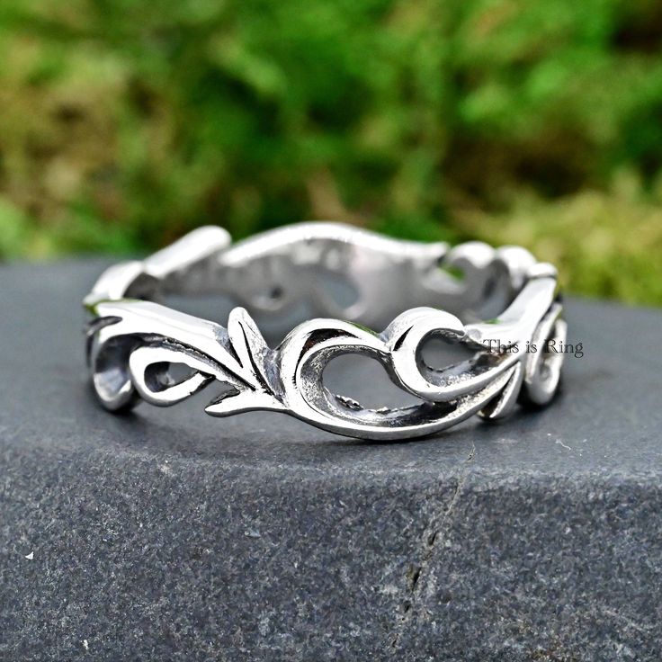 Oxidized Solid 925 SBoho Filigree Waves Eternity Open Thumb Ring → High Polished & Oxidized → 5mm Height → SOLID 925 Sterling Silver → Not Plated or Silver Filled → Minimalist Design The ring comes with a gift box as shown in the product description picture; Ready for gifting. Adjustable Engraved Filigree Ring For Anniversary, Sterling Silver Jewelry With Intricate Design For Promise, Silver Stackable Rings With Intricate Design For Gift, Adjustable Filigree Ring With Intricate Design For Anniversary, Adjustable White Gold Filigree Jewelry, Adjustable Engraved Sterling Silver Filigree Ring, Bohemian Engraved Filigree Ring For Anniversary, Unique Adjustable Silver Filigree Ring, Silver Filigree Metal Ring