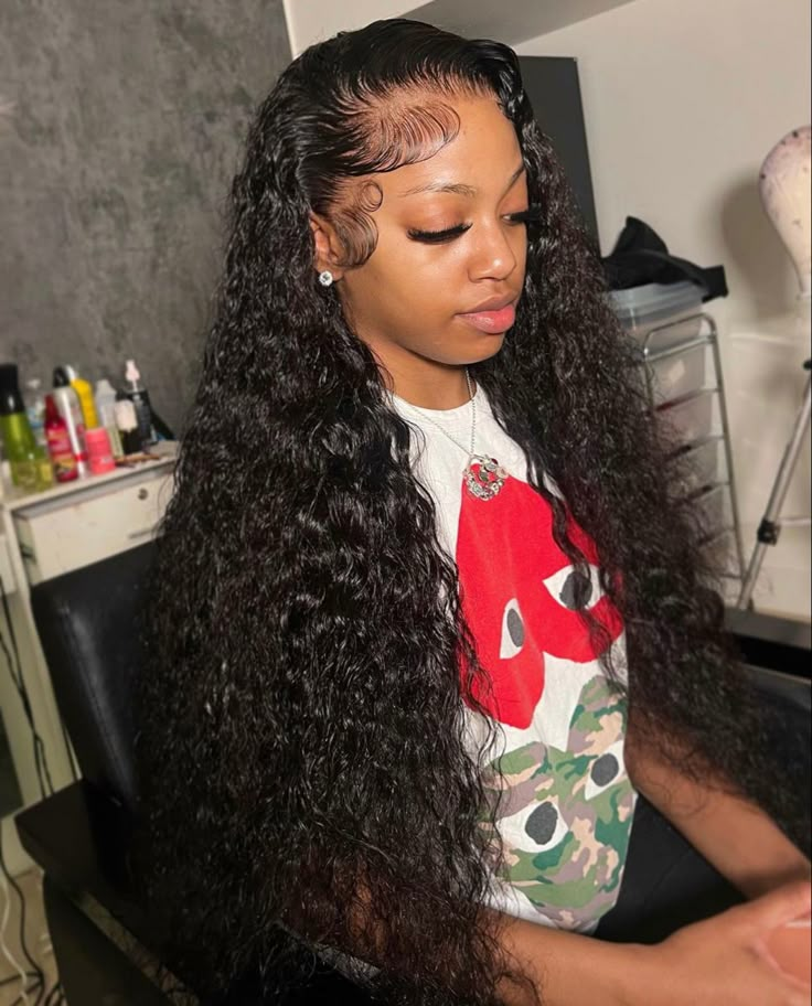 2023 Curly Hair, Sleek Ponytail Hairstyles, Frontal Wig Hairstyles, Birthday Hairstyles, Birthday Babe, Loose Waves Hair, Protective Hairstyles Braids, Frontal Hairstyles, Baby Hairs