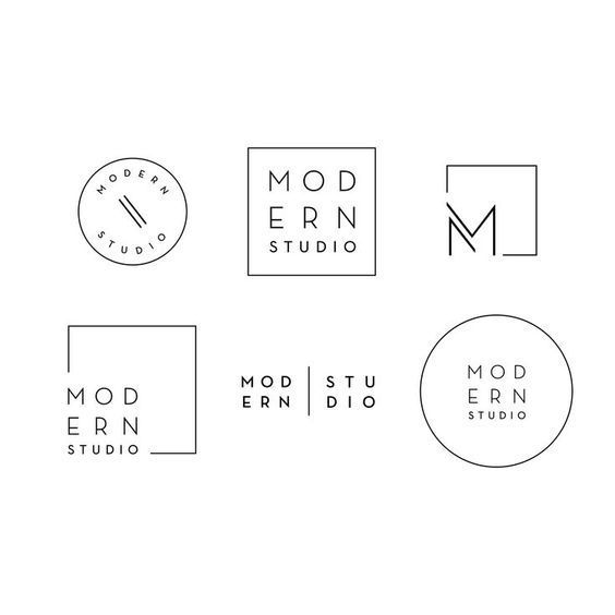 the logo design for modern studio is simple and minimal, but it's easy to use