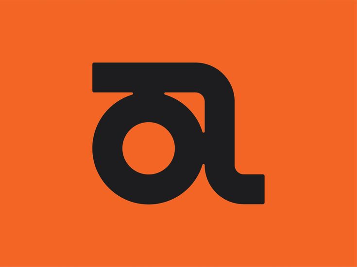 an orange and black logo with the letter j