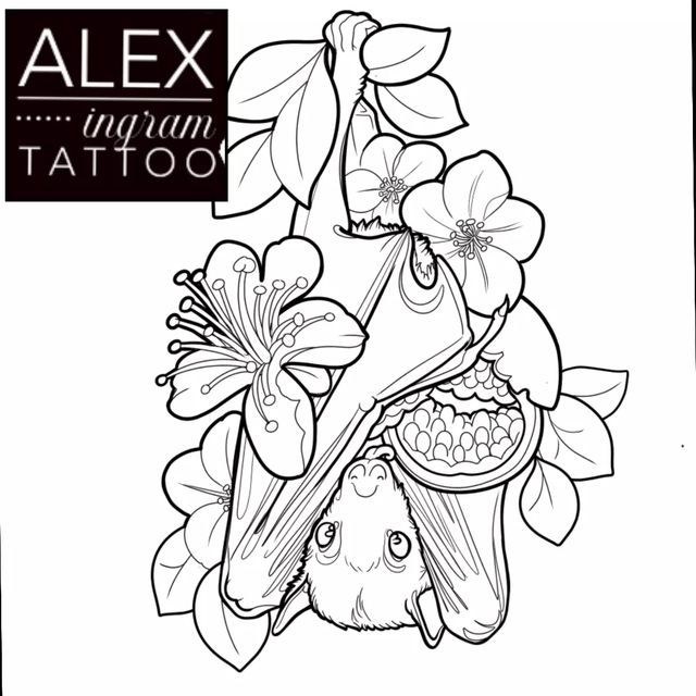 an image of a tattoo with flowers on it