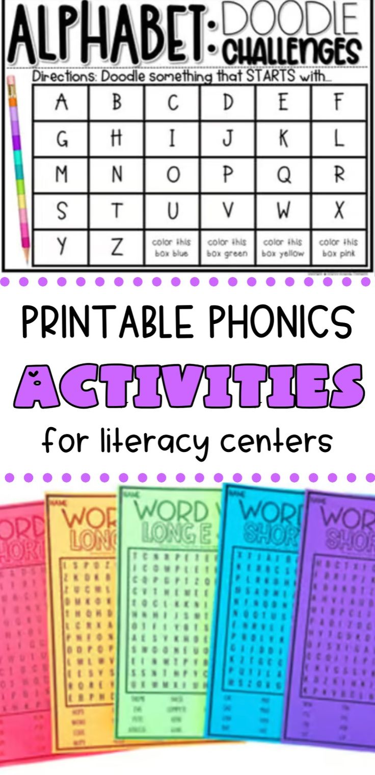 printable phonics activities for the alphabet