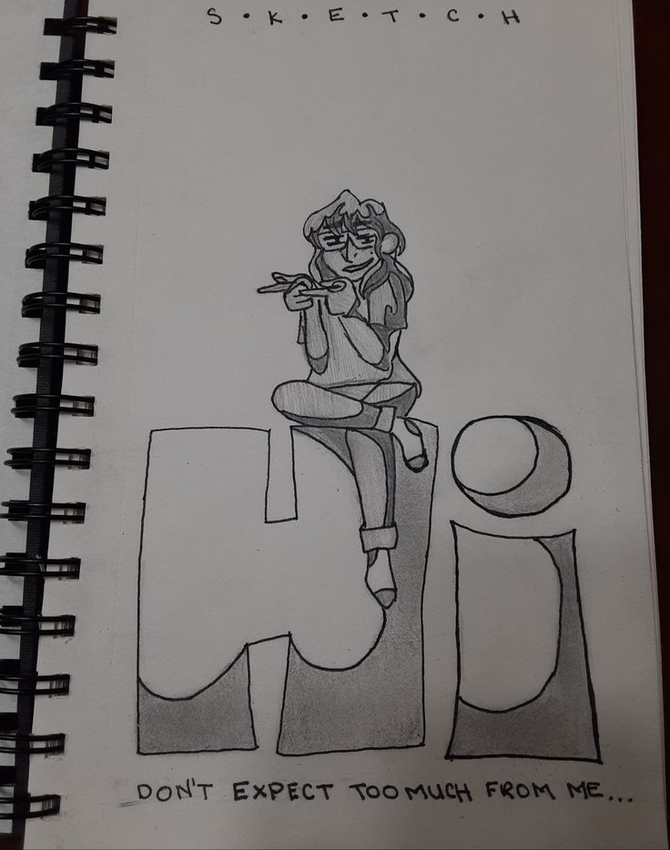 a drawing of a woman sitting on the top of a sign that says, don't expect tonight from me