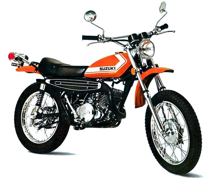 an orange and black motorcycle is shown on a white background