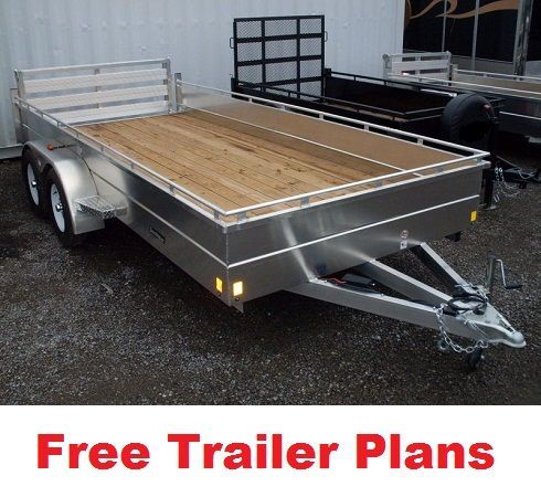 a trailer with the words free trailer plans on it