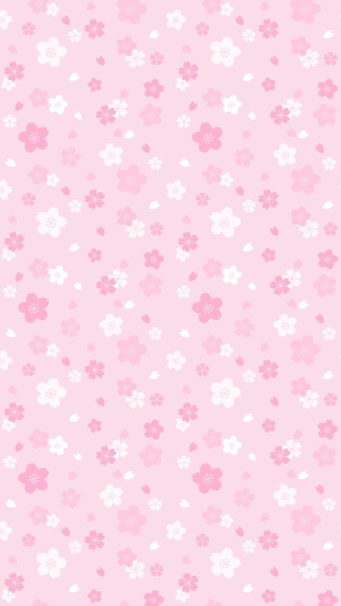 pink and white flowers on a light pink background for wallpaper, fabric or bedding