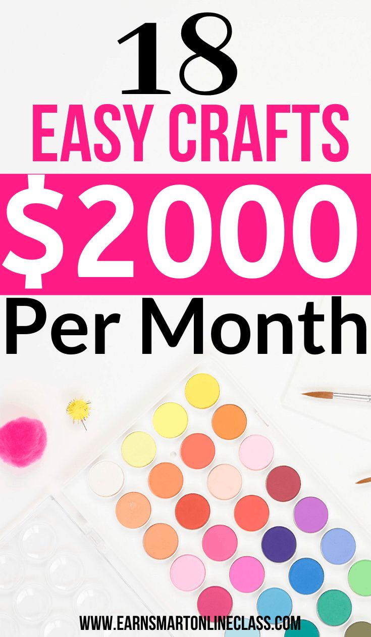 the words easy crafts $ 2, 000 per month on top of an image of craft supplies