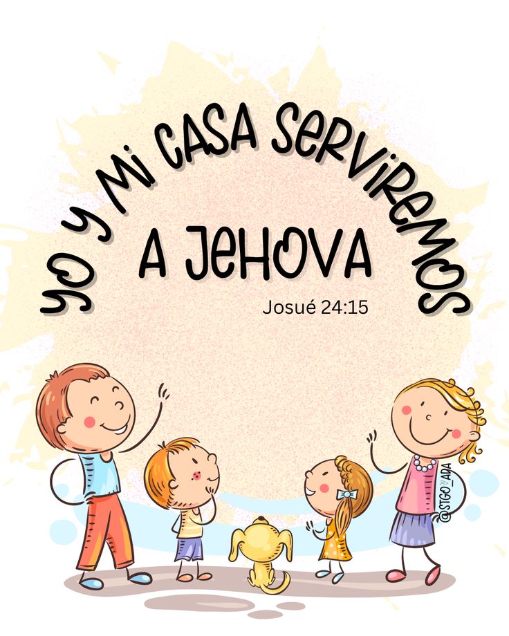 children are standing in front of a sign with the words, som casa servirdas as jehova