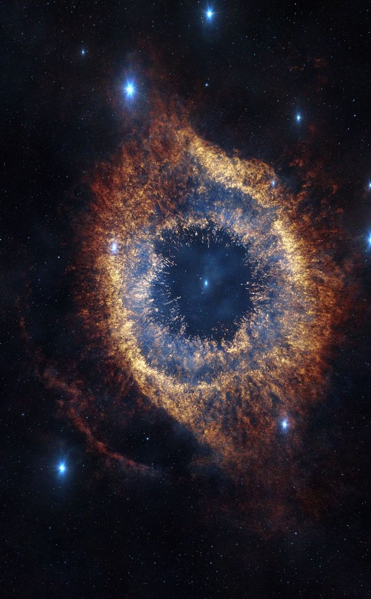 an image of the eye of god in outer space, taken by nasa's hubble telescope