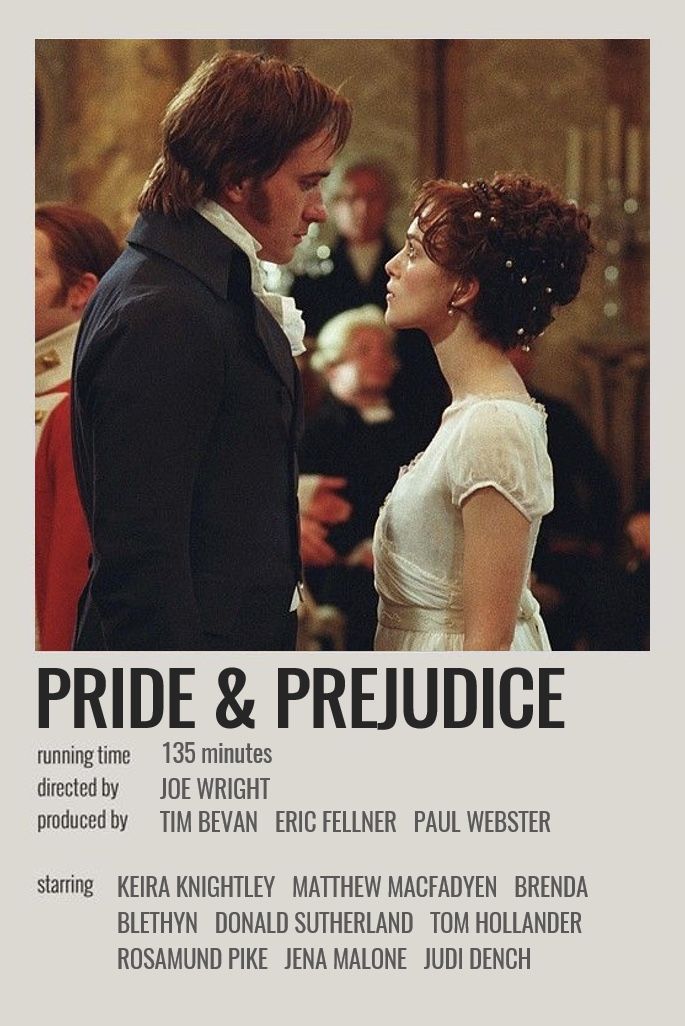 a movie poster for pride and prejudicce