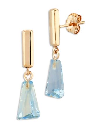 Bloomingdale's Blue Topaz Drop Earrings in 14K Yellow Gold - 100% Exclusive White Veil, Sparkly Jewelry, Ear Ring, Exclusive Jewelry, Diamond Drops, Women Diamond, Art Deco Interior, Bag Design, Diamond Drop Earrings