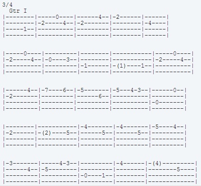 the guitar tabs are arranged in order to make it easier for them to play