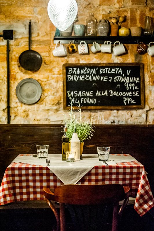 the table is set for two at the restaurant