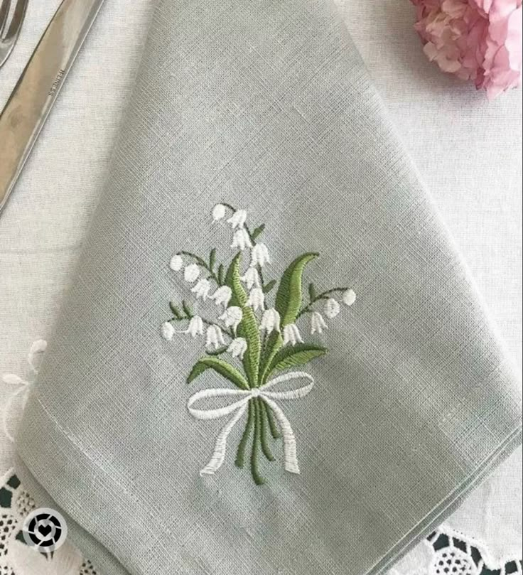 Perfect embroidered napkin for spring and Easter tables Follow my shop @LeMercier on the @shop.LTK app to shop this post and get my exclusive app-only content! #liketkit #LTKhome @shop.ltk https://liketk.it/40jF8 Napkins Embroidery, Handkerchief Embroidery, Embroidery Napkins, Wedding Retro, Banquet Wedding, Embroidered Handkerchief, Quick Crochet Patterns, Wedding Embroidery, Embroidered Napkins