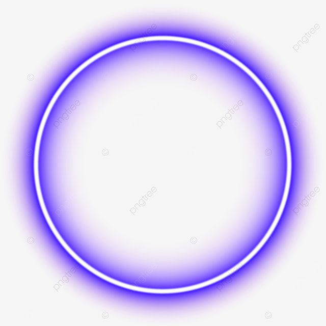 a purple neon circle on a white background with an empty space in the center for text