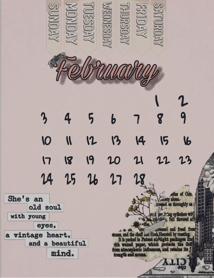 Light pink background, cursive font and days of the month and week February 14th, Old Soul, Vintage Heart, Pink Vintage, Wax Paper, Vintage Pink, Light Pink, Quotes, Pink