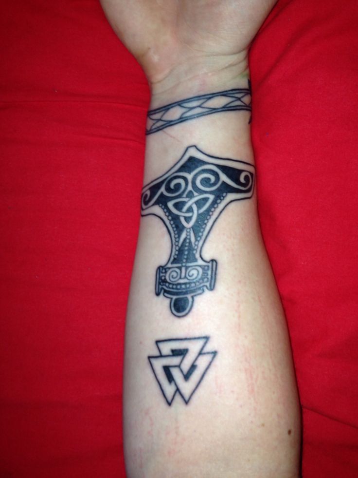 a person's arm with a tattoo on it and an arrow in the middle