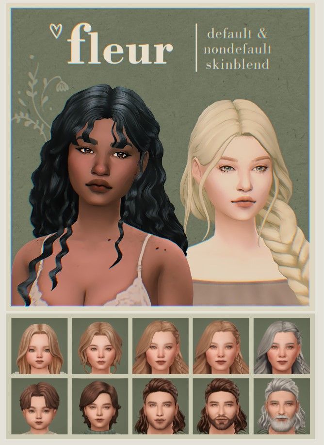 the different types of female hair are shown in this graphic style, including blondes and black