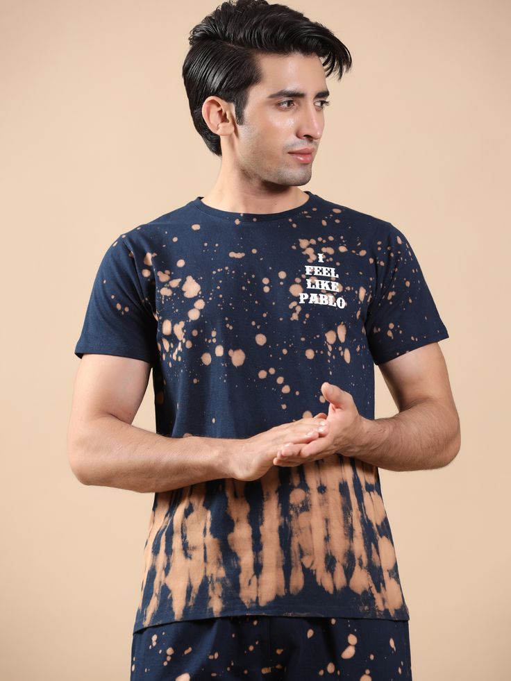 Dark Brown Spot Print T-Shirt For Men Tiedye Tshirts, Cool Ties, Buy Tshirts, Tie And Dye, Dye T Shirt, The Amazing, Print T Shirt, Casual Wear, The Way