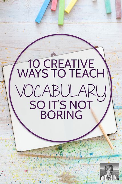 a sign that says 10 creative ways to teach vocably so it's not boring