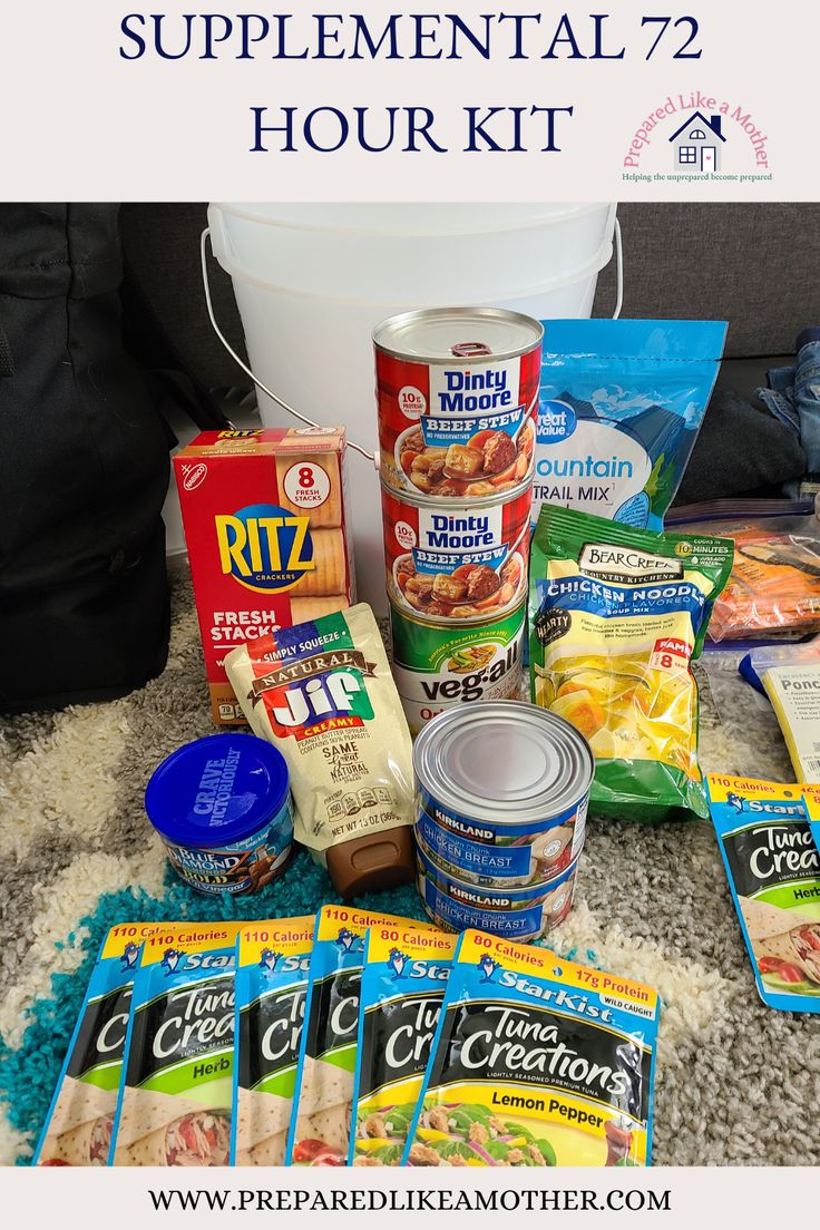 an assortment of food items sitting on top of a carpet