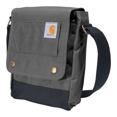 an image of a messenger bag with the logo on it's front and side pocket open