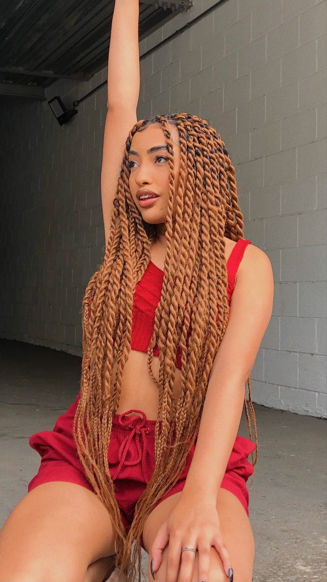 Blond Senegalese Twist, Brown Senegalese Twist, Brown Twists, Senegalese Twist Hairstyles, Senegalese Twist Braids, Senegalese Twists, Senegalese Twist, Dope Hairstyles, Goddess Braids