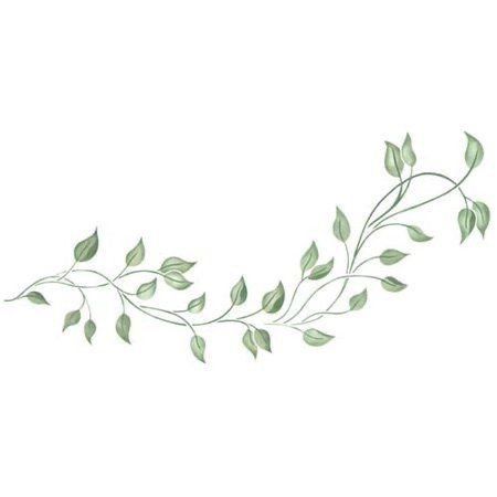 a branch with green leaves is shown on a white background