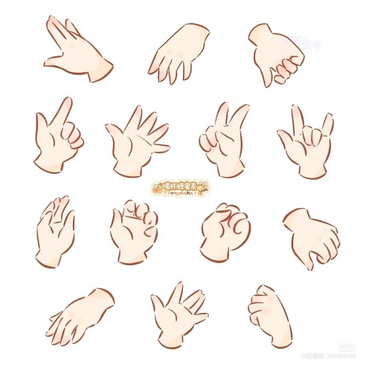 hand gestures are shown in different positions to show how many fingers can be folded up