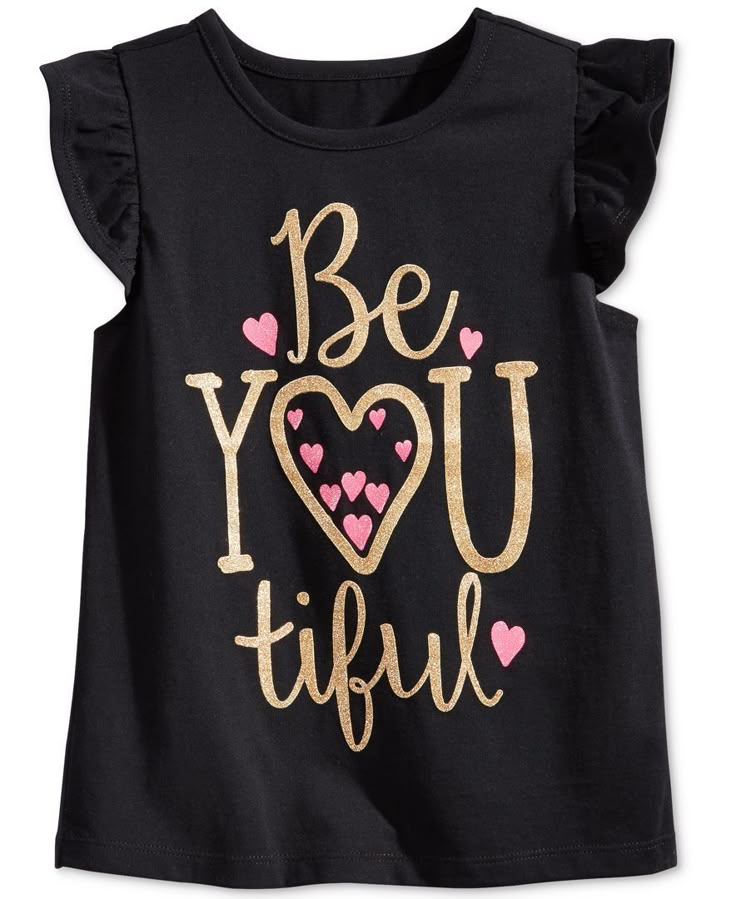 Epic Threads Little Girls' Flutter-Sleeve Graphic-Print T-Shirt, Only at Macy's Vinyl Shirts, Diy Shirt, Valentines Shirt, T Shirts With Sayings, Vinyl Designs, Shirt Ideas, Personalized T Shirts, Shirts With Sayings, Cute Shirts