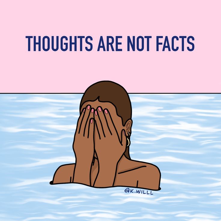 a woman covering her face in water with the words, thoughts are not factts