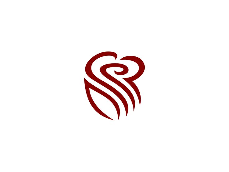 a red and white logo with the letter s